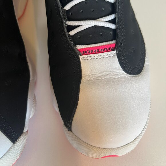 Nike Air Jordan 13 Retro Black/Hyper Pink - White Woman's size 8 - Picture 10 of 15